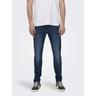 "Skinny-fit-Jeans ONLY & SONS ""Warp"" Gr. 29, Länge 30, blau (dark blue) Herren Jeans"