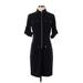 MICHAEL Michael Kors Casual Dress - Sheath High Neck 3/4 sleeves: Black Solid Dresses - Women's Size Small