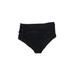 Beachsissi Swimsuit Bottoms: Black Solid Swimwear - Women's Size Large