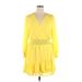 Vince Camuto Casual Dress - Popover: Yellow Dresses - Women's Size X-Large