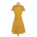 Zara Basic Casual Dress: Yellow Dresses - Women's Size X-Small