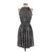 Kenneth Cole New York Casual Dress: Black Grid Dresses - Women's Size X-Small