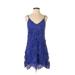 Express Cocktail Dress - Mini: Blue Dresses - Women's Size Small