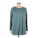 J.Jill Casual Dress - Shift High Neck Long sleeves: Teal Solid Dresses - Women's Size X-Large