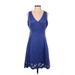 CATHERINE Catherine Malandrino Casual Dress: Blue Dresses - Women's Size 0