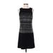 St. John Casual Dress - Sheath: Black Marled Dresses - Women's Size 2