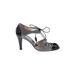 Chanel Heels: Black Solid Shoes - Women's Size 36.5 - Open Toe