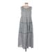 Max Studio Casual Dress - Maxi: Gray Dresses - Women's Size Medium