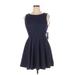 Lulus Casual Dress - DropWaist: Blue Solid Dresses - New - Women's Size X-Large