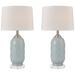 La Joliette 24" High 2-Light Table Lamp - Set of 2 Pale Blue