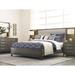 Kincaid Cascade Metal Panel Bed Upholstered/Metal/Polyester in Gray | California King | Wayfair 863-327P