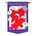 The Holiday Aisle® Malkhas Hearts Decorative 2-Sided Polyester 40 x 28 in. House Flag in Blue/Pink/Red | 40 H x 28 W in | Wayfair