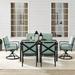 Breakwater Bay Halles 6 - Person 60" Outdoor Dining Set w/ Cushions Metal in Black/Brown | 28.5 H x 60 W x 37 D in | Wayfair