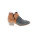 Ankle Boots: Gray Color Block Shoes - Women's Size 42