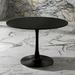 George Oliver Modern Round Dining Table w/ Round MDF Table Top, Metal Base Dining Table, End Table Leisure Coffee Table Wood/Metal in Black | Wayfair