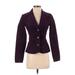 Divided by H&M Blazer Jacket: Short Purple Print Jackets & Outerwear - Women's Size 4