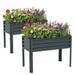 Latitude Run® Souhail 46×24×32In Raised Garden Bed w/ Legs, Metal Galvanized Elevated Raised Planter Box Metal in Green | Wayfair