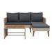 Latitude Run® 3 Piece Patio Sectional Wicker Rattan Outdoor Furniture Sofa Set in Yellow | Wayfair 84552AA149AE4E7B9138B1F3C2B88466