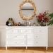 Charlton Home® 7 Drawers Accent Chest w/ Solid Wood Legs Wood in Brown/White | 29.6 H x 55.2 W x 15.7 D in | Wayfair