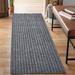 Gray 6' x 76' Area Rug - Ebern Designs Runner Rug Hallway Non Slip Rubber Back Custom Size As Carpet Doormat Throw Rug Grey Striped | Wayfair
