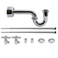 Westbrass Pedestal Sink Supply Kit w/ P-Trap & Angle Stops, Copper in Gray | Wayfair D1738L-26