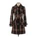 Nick & Mo Wool Coat: Black Plaid Jackets & Outerwear - Women's Size Small