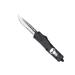 CobraTec Knives Large FS-3 OTF Folding Knife 3.5in D2 Steel Drop Serrated Blade Cerakote/Black Punisher 9.5in LBPUNFS-3DS