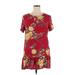 Forever 21 Contemporary Casual Dress - DropWaist: Burgundy Floral Dresses - Women's Size X-Large