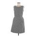 Ann Taylor Factory Casual Dress - Sheath: Gray Houndstooth Dresses - Women's Size 6 Petite