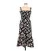 Divided by H&M Casual Dress: Black Floral Motif Dresses - Women's Size Medium