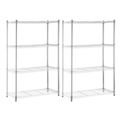 Pack 2 Metallregale mit 4 verstellbaren Regalen 137 x 91,4 x 35,5 cm 320 kg 7house Image