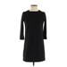 Ann Taylor LOFT Casual Dress - Sweater Dress: Black Marled Dresses - Women's Size X-Small Petite