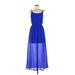 Charlotte Russe Casual Dress - Maxi: Blue Dresses - Women's Size Medium