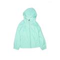 Columbia Windbreaker Jackets: Teal Solid Jackets & Outerwear - Kids Girl's Size X-Small