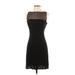 Maria Bianca Nero Casual Dress - Sheath Crew Neck Sleeveless: Black Solid Dresses - Women's Size Small