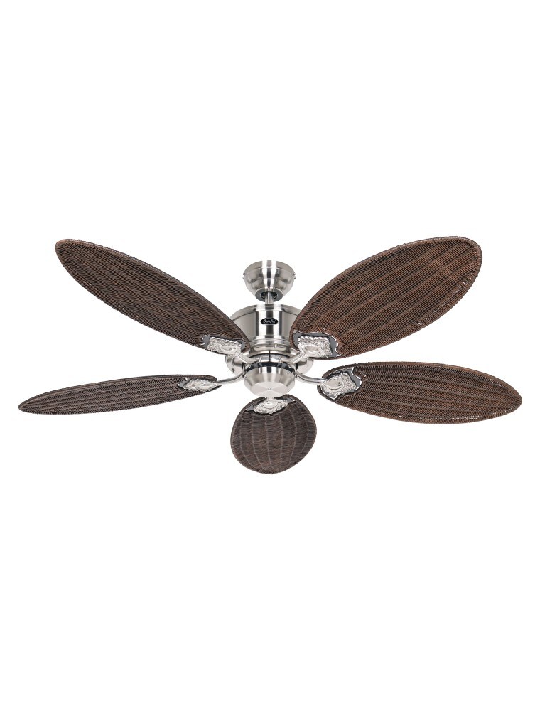 Caribbean Dream Eco II, verchromter Ventilator Ohne leichte Rattanblätter, Casafan Image