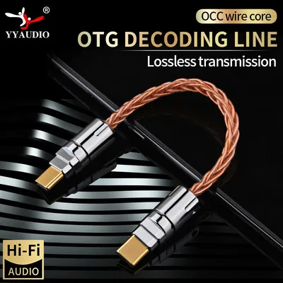 Lightning to Type-C Cable OTG Cable Adapter HiFi Portable DAC/Headphone Amplifier OTG Audio Adapter for iPhone 12 Pro Max 11 X