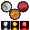24V auto camion rimorchio luci posteriori posteriori rotonde girare luce Singal riflettore freno Stop indicatore laterale luci di avvertimento rosso giallo bianco