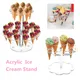 Acrylic Ice Cream Stand Cake Cone Stand Holder 8/12/16/24 Cones Wedding Buffet Display Ice Cream