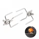 Portable BBQ Rotisserie Forks Stainless Steel Spit BBQ Forks Charcoal Chicken Grill Roast Meat BBQ