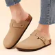 Crestar Women Men Mules And Clogs Shoes Fashion Slip-on Cork Footbed Slippers New Summer Beach