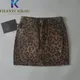 Leopard Print Denim Skirt Women 2020 Summer Casual Fashion Pocket High Waist Mini Skirt Loose A-Line