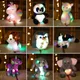 Bear dolphin Unicorn Toys Plush Light Heart Toy Soft Present Birthday Gift Light LED Stuffed Animals