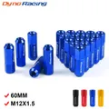 Dynoracing 60MM M12 * 1.5 Dadi ruota Nuovo 20PCS Racing Lug Dadi ruota Vite Dado capocorda in alluminio M12X1.5 BX 100442