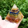 7 Chakra Orgone Pyramid - Beads Pyramid Mandala Orgonite Pyramid - Generator EMF Protection Gift