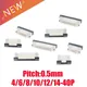 10pcs FPC Connector 0.5mm Pitch Vertical patch dislocation foot Type Socket FFC Flat Cable Socket 4P