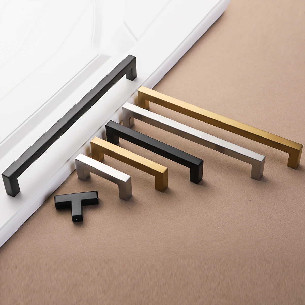 Tür Handl Edelstahl Küche Pull Platz Küche Möbel Silber Schwarz Küche Tür Handl Europäischen Stil schrank handl