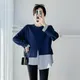 Irregular Patchwork Maternity Blouses 2024 Spring Fashion Cotton Long Sleeve T Shirts for Pregnant