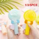 /5pcs Sommer Kinder Handpresse tragbare Fan Cartoon Lutscher geformt einfach Presse Student kleinen