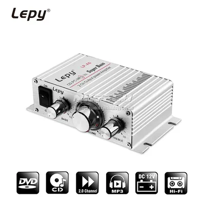 Lepy LP-A6 MINI Amplificateur De Puissance Lecteur Numérique 2CH HiFi Audio Stéréo Voiture Maison
